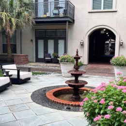 This mornings courtyard view