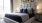 a bed with pillows