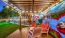 a group of chairs on a deck